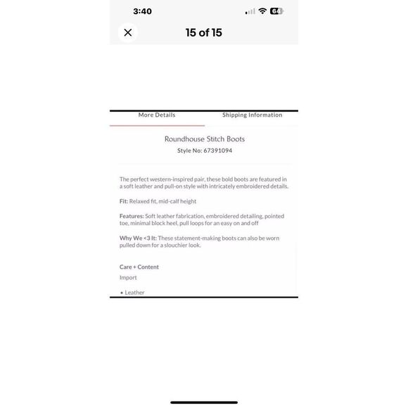 Free People Roundhouse Stitch Boot 36.5 Size 6.5 - Picture 10 of 11